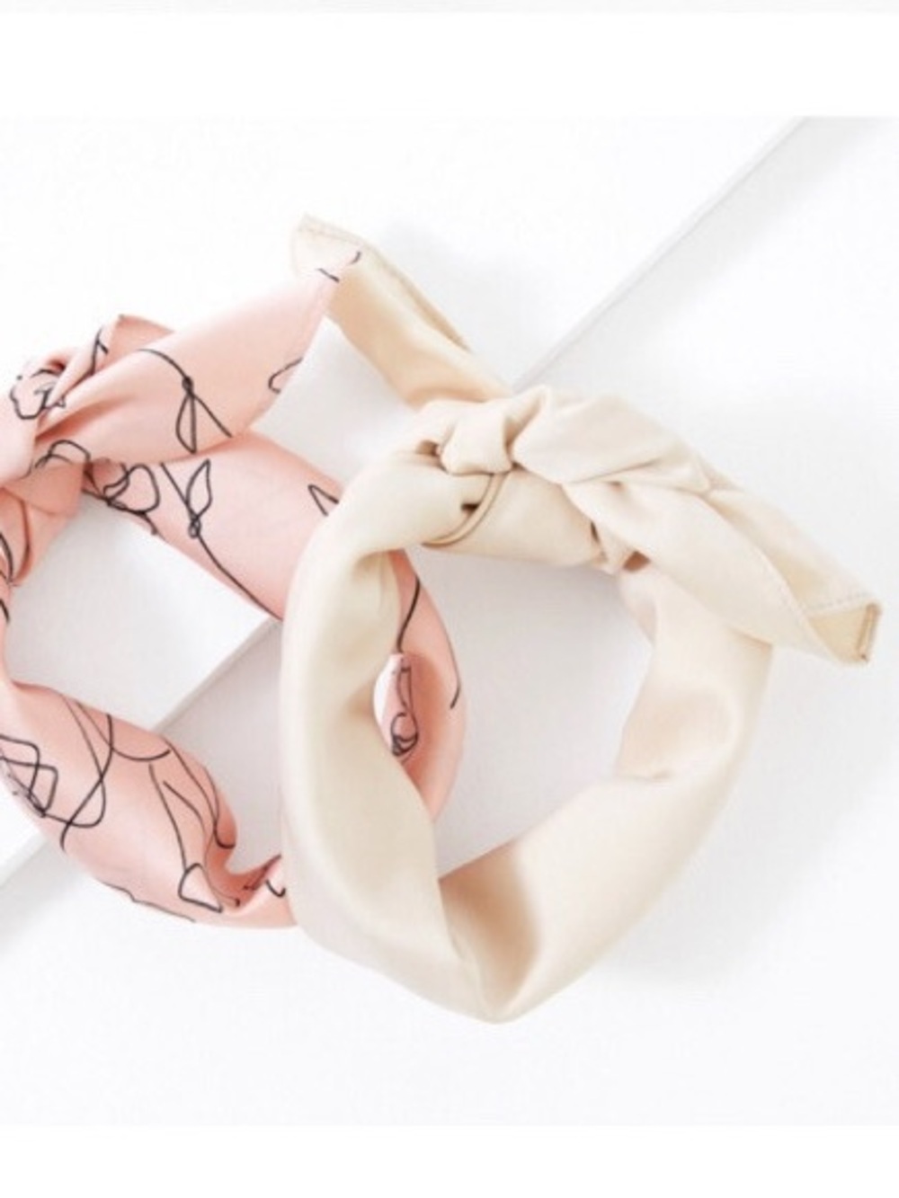 Lark & Ives Pink Floral Silk Scarf Set NEW